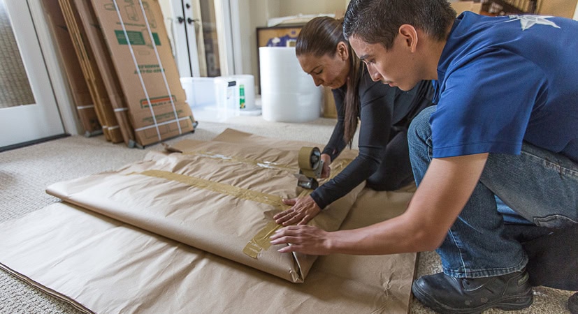 Specialized commercial movers managing a business office relocation in Clairemont, San Diego.