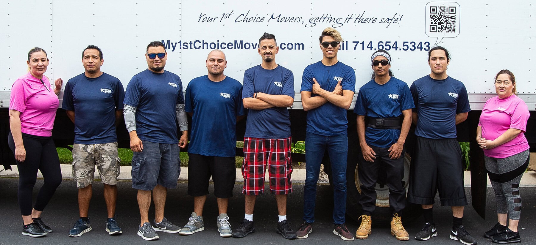 Professional crew of 1st Choice Movers in uniform providing local moving services in San Diego.